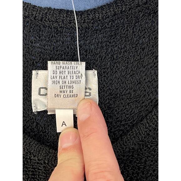 Chico’s Women’s Loose Knit Tank Top Color Black Size 2 NWT - Picture 6 of 8